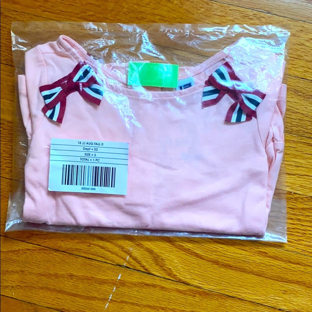 NWT Pink Janie and Jack top size 3